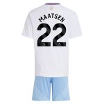 Aston Villa Jerseys - Official aston villa adidas away mini kit 2024-25 with maatsen 22 printing Collection for AVFC Fans