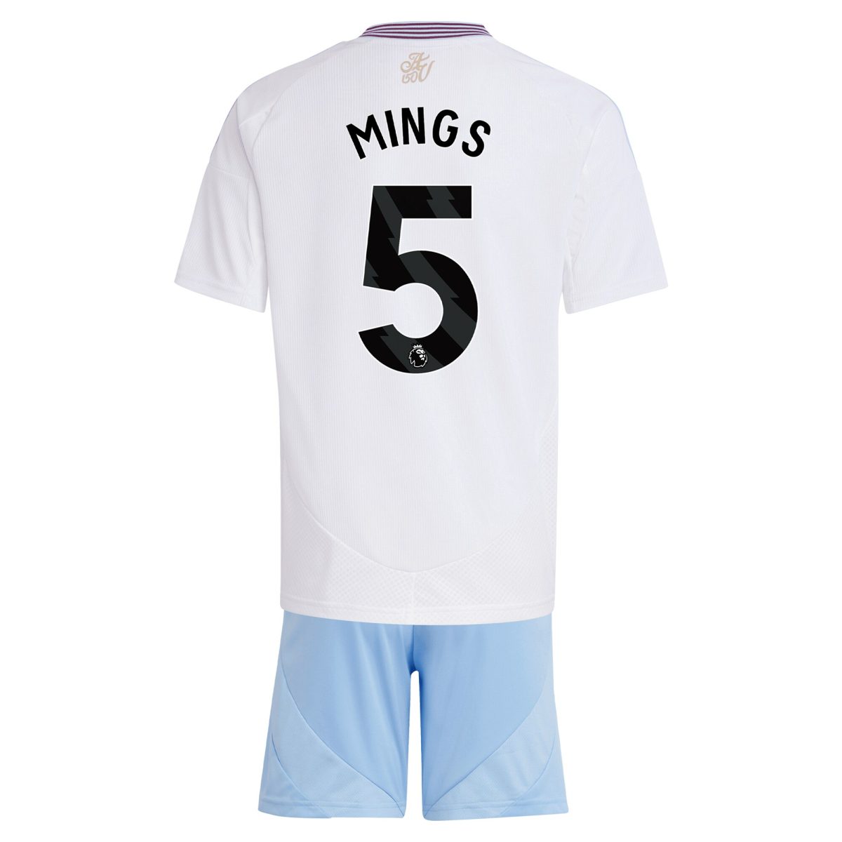 Aston Villa Jerseys - Official aston villa adidas away mini kit 2024-25 with mings 5 printing Collection for AVFC Fans