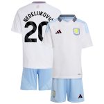 Aston Villa Jerseys - Official aston villa adidas away mini kit 2024-25 with nedeljković 20 printing Collection for AVFC Fans