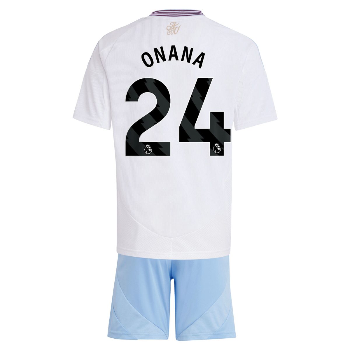 Aston Villa Jerseys - Official aston villa adidas away mini kit 2024-25 with onana 24 printing Collection for AVFC Fans