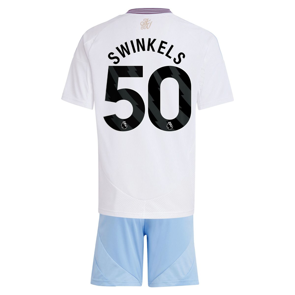 Aston Villa Jerseys - Official aston villa adidas away mini kit 2024-25 with swinkels 50 printing Collection for AVFC Fans