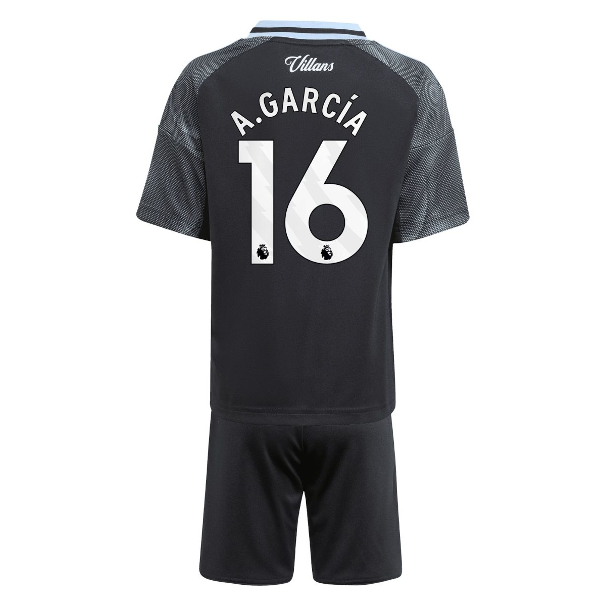 Aston Villa Jerseys - Official aston villa adidas away mini kit 2025-26 with a.garcía 16 printing Collection for AVFC Fans