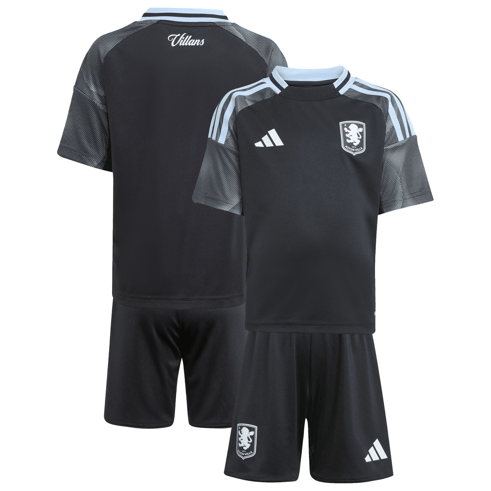 Aston Villa Jerseys - Official aston villa adidas away mini kit 2025-26 with custom printing Collection for AVFC Fans
