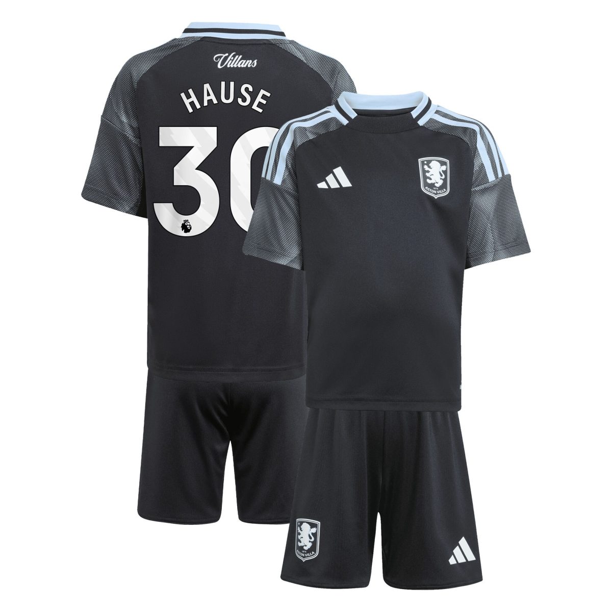 Aston Villa Jerseys - Official aston villa adidas away mini kit 2025-26 with hause 30 printing Collection for AVFC Fans
