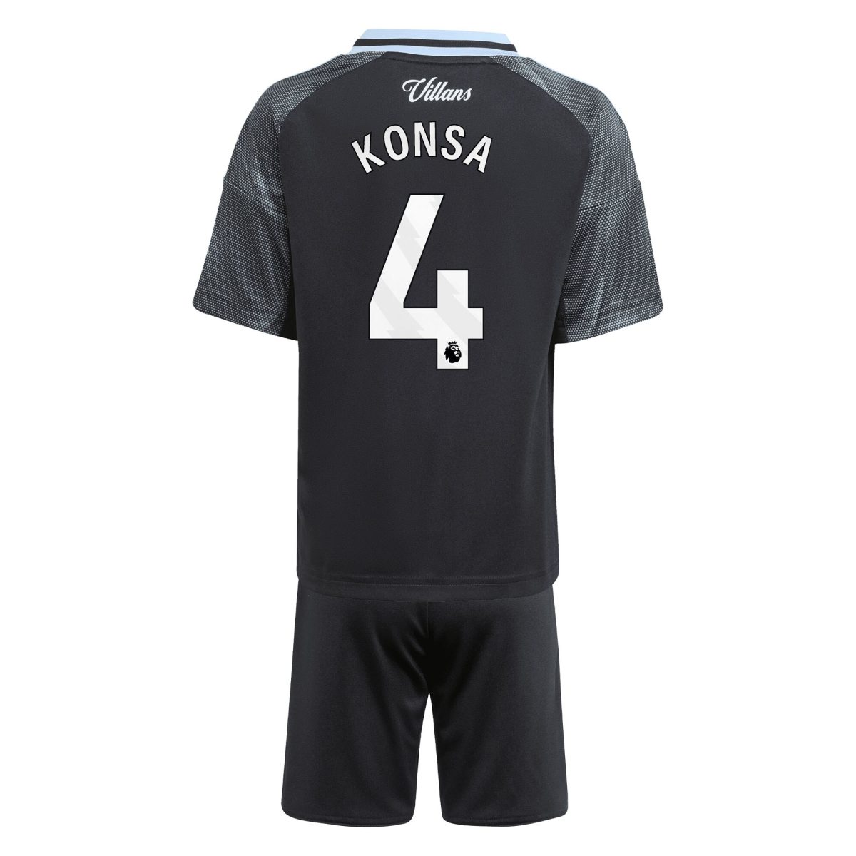 Aston Villa Jerseys - Official aston villa adidas away mini kit 2025-26 with konsa 4 printing Collection for AVFC Fans