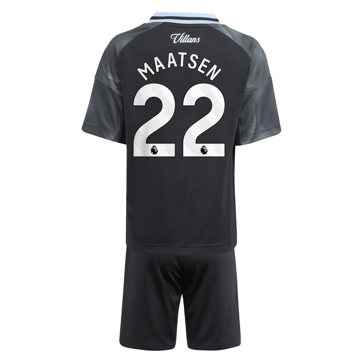 Aston Villa Jerseys - Official aston villa adidas away mini kit 2025-26 with maatsen 22 printing Collection for AVFC Fans