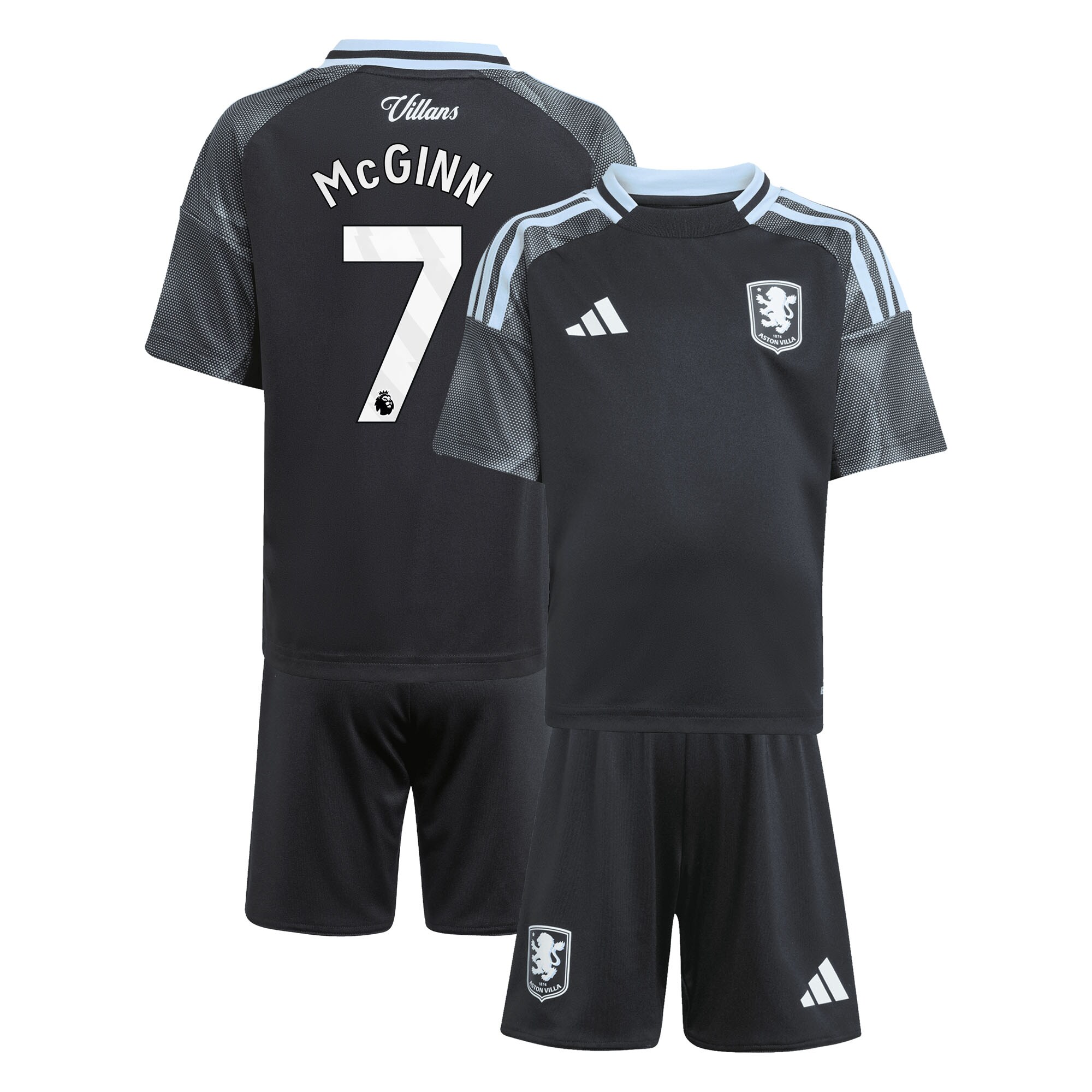 Aston Villa Jerseys - Official aston villa adidas away mini kit 2025-26 with mcginn 7 printing Collection for AVFC Fans