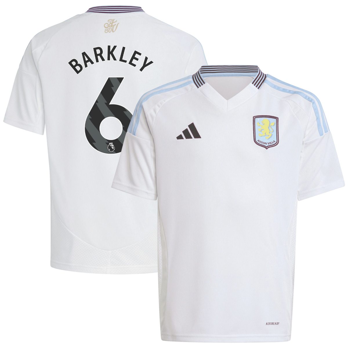 Aston Villa Jerseys - Official aston villa adidas away shirt 2024-25 – kids with barkley 6 printing Collection for AVFC Fans