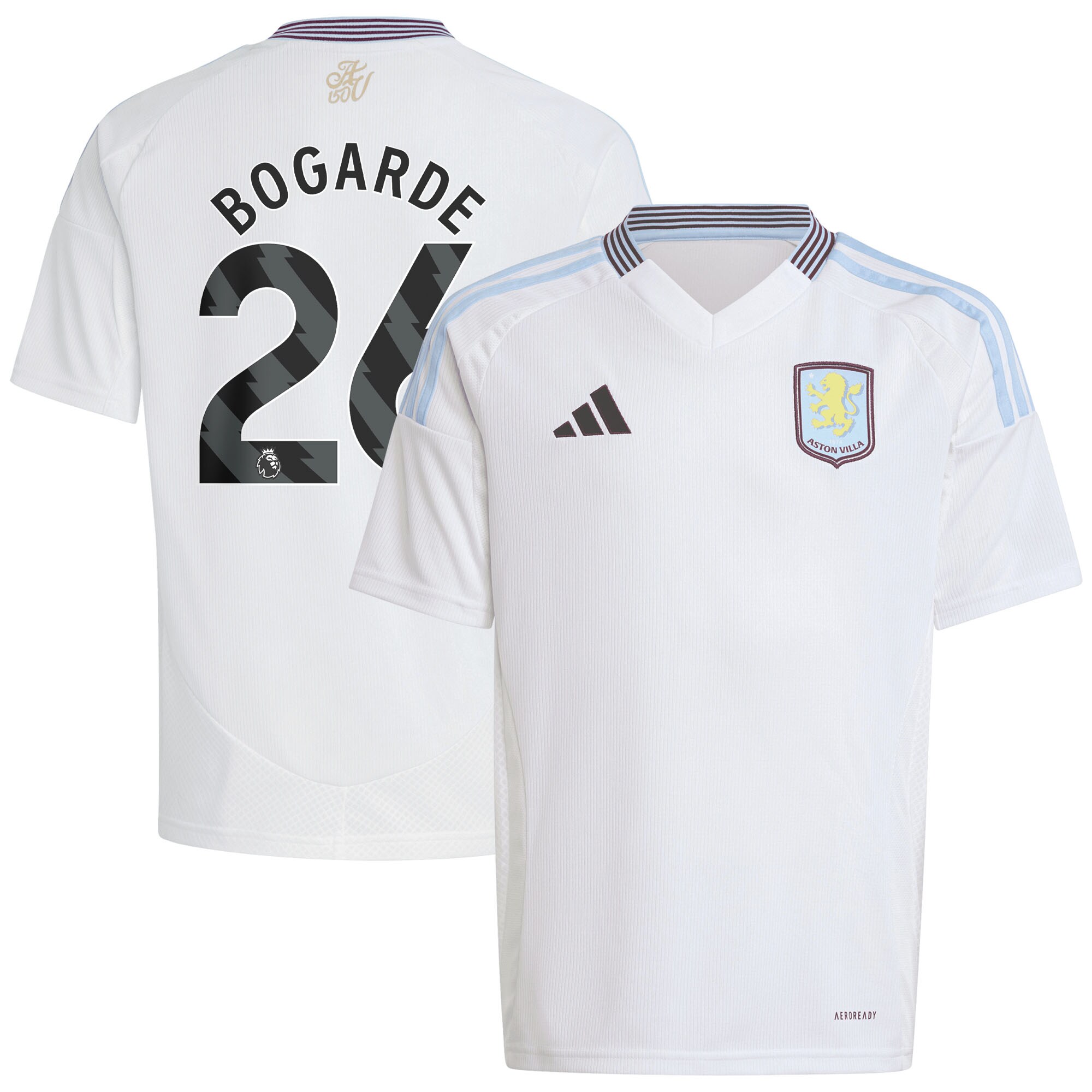 Aston Villa Jerseys - Official aston villa adidas away shirt 2024-25 – kids with bogarde 26 printing Collection for AVFC Fans