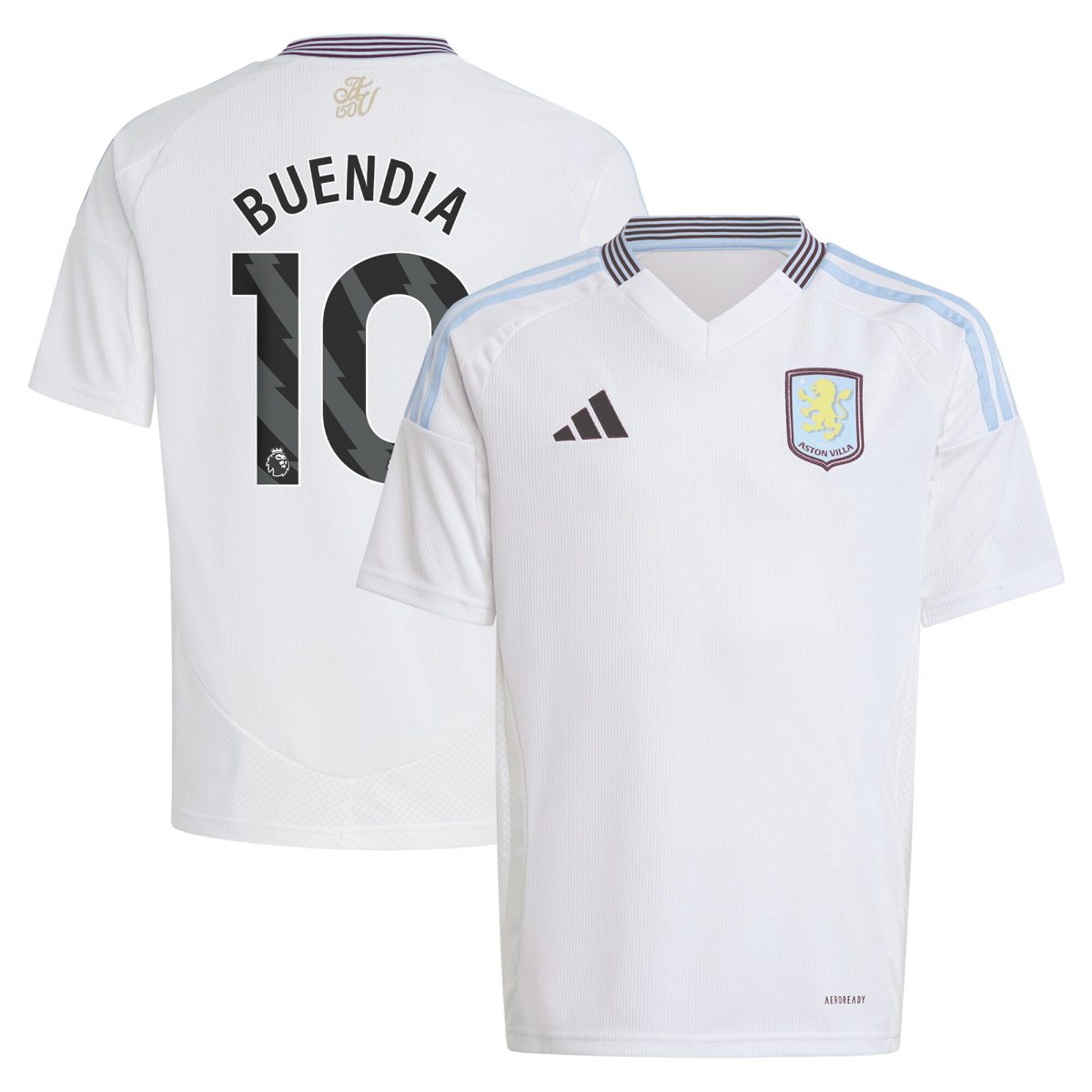 Aston Villa Jerseys - Official aston villa adidas away shirt 2024-25 – kids with buendia 10 printing Collection for AVFC Fans