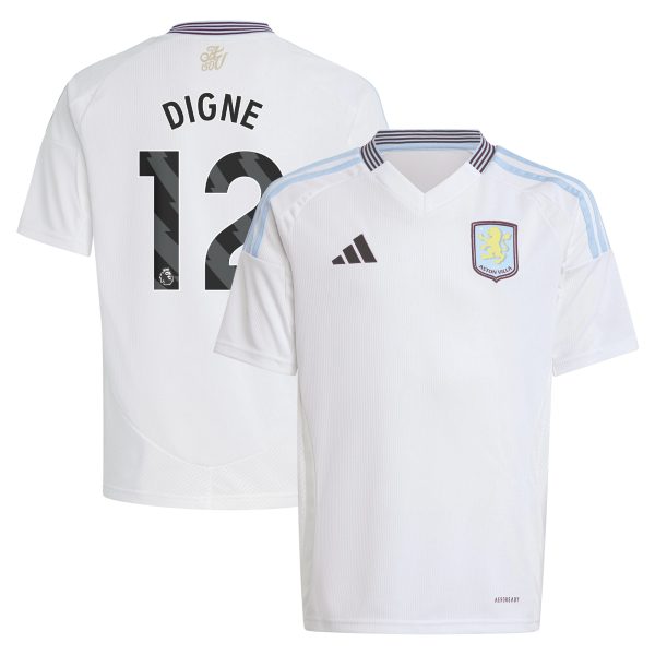 Aston Villa Jerseys - Official aston villa adidas away shirt 2024-25 – kids with digne 12 printing Collection for AVFC Fans