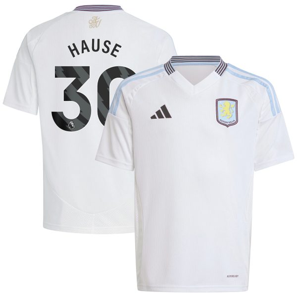 Aston Villa Jerseys - Official aston villa adidas away shirt 2024-25 – kids with hause 30 printing Collection for AVFC Fans