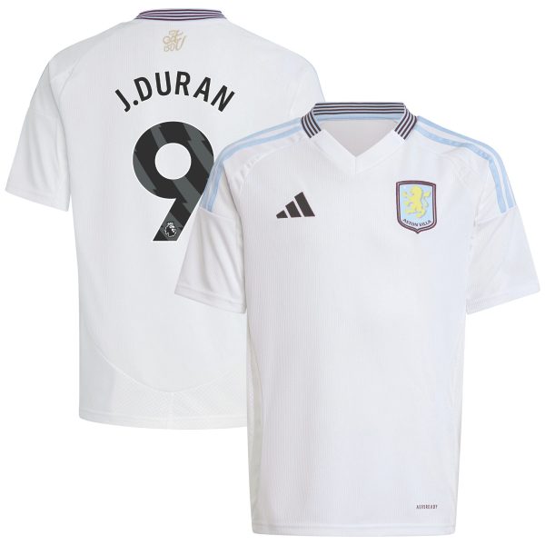 Aston Villa Jerseys - Official aston villa adidas away shirt 2024-25 – kids with j.duran 9 printing Collection for AVFC Fans