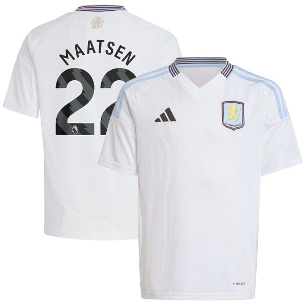 Aston Villa Jerseys - Official aston villa adidas away shirt 2024-25 – kids with maatsen 22 printing Collection for AVFC Fans
