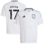 Aston Villa Jerseys - Official aston villa adidas away shirt 2024-25 – kids with malen 17 printing Collection for AVFC Fans