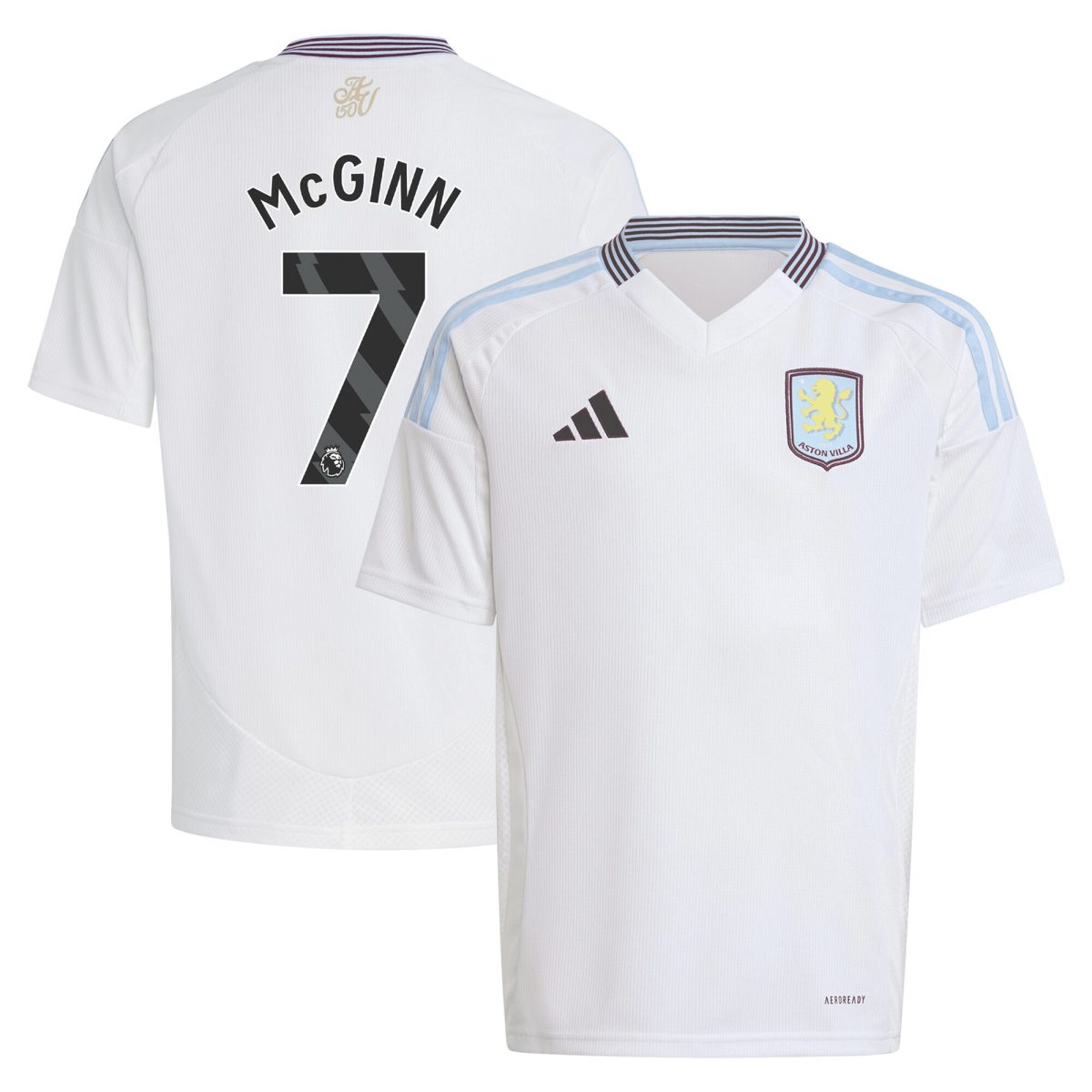 Aston Villa Jerseys - Official aston villa adidas away shirt 2024-25 – kids with mcginn 7 printing Collection for AVFC Fans