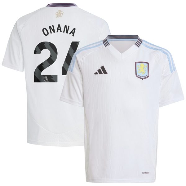 Aston Villa Jerseys - Official aston villa adidas away shirt 2024-25 – kids with onana 24 printing Collection for AVFC Fans