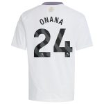Aston Villa Jerseys - Official aston villa adidas away shirt 2024-25 – kids with onana 24 printing Collection for AVFC Fans