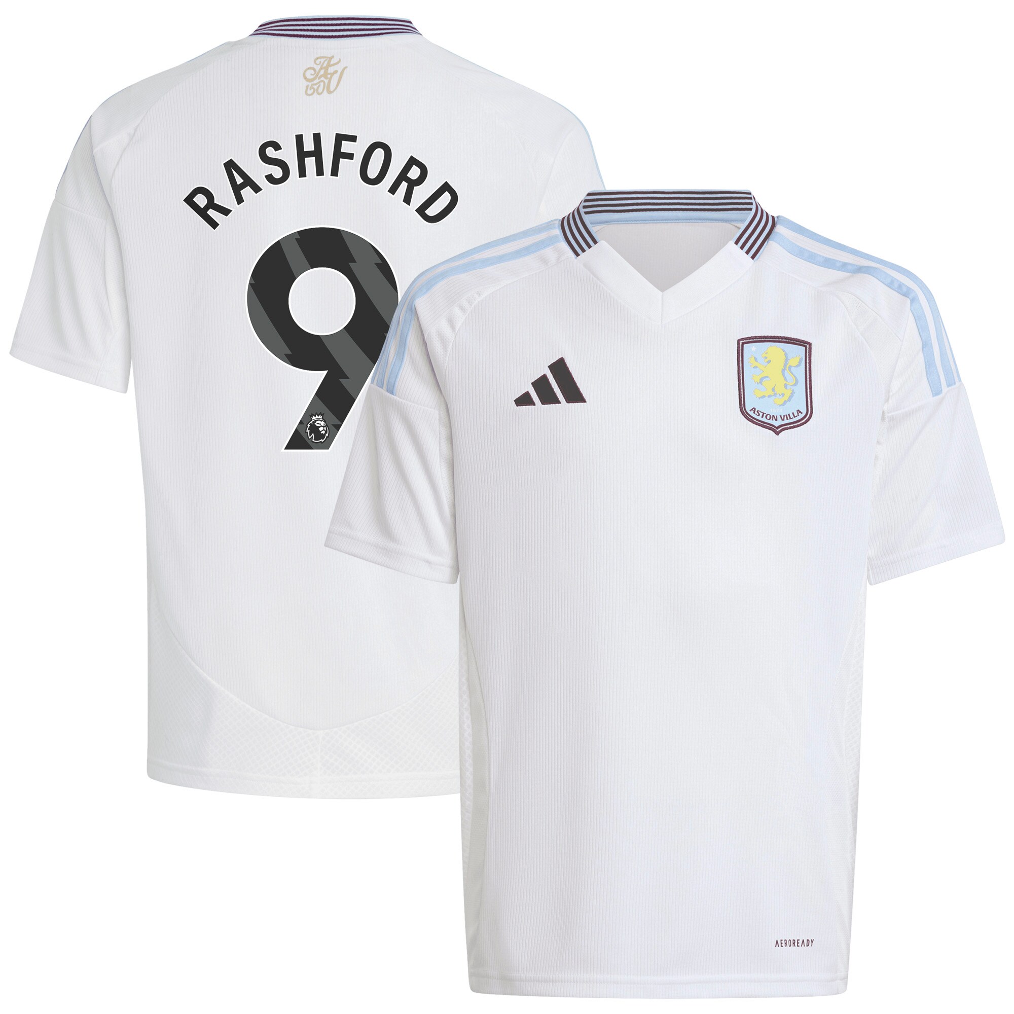 Aston Villa Jerseys - Official aston villa adidas away shirt 2024-25 – kids with rashford 9 printing Collection for AVFC Fans