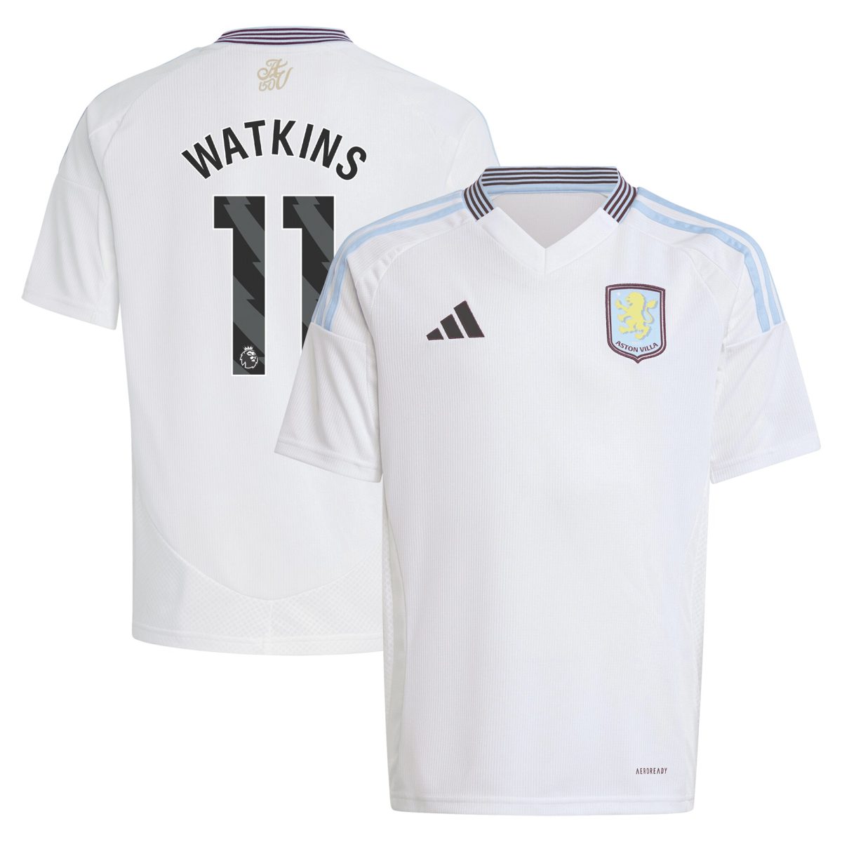 Aston Villa Jerseys - Official aston villa adidas away shirt 2024-25 – kids with watkins 11 printing Collection for AVFC Fans