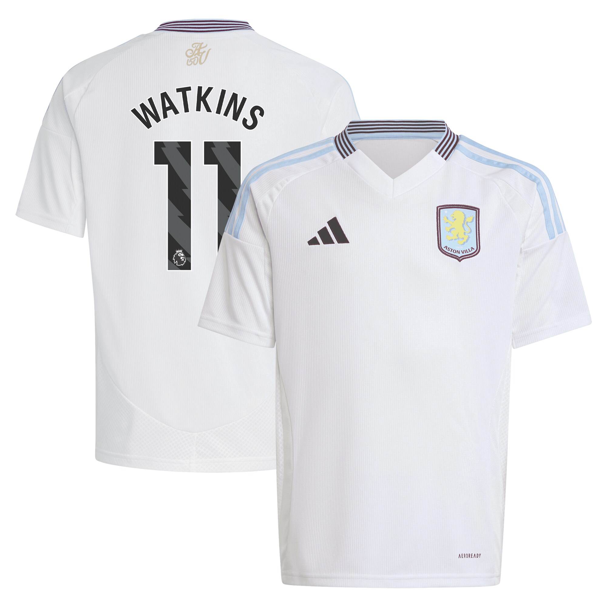 Aston Villa Jerseys - Official aston villa adidas away shirt 2024-25 – kids with watkins 11 printing Collection for AVFC Fans