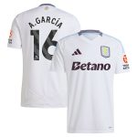 Aston Villa Jerseys - Official aston villa adidas away shirt 2024-25 with a.garcía 16 printing Collection for AVFC Fans
