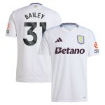 Aston Villa Jerseys - Official aston villa adidas away shirt 2024-25 with bailey 31 printing Collection for AVFC Fans