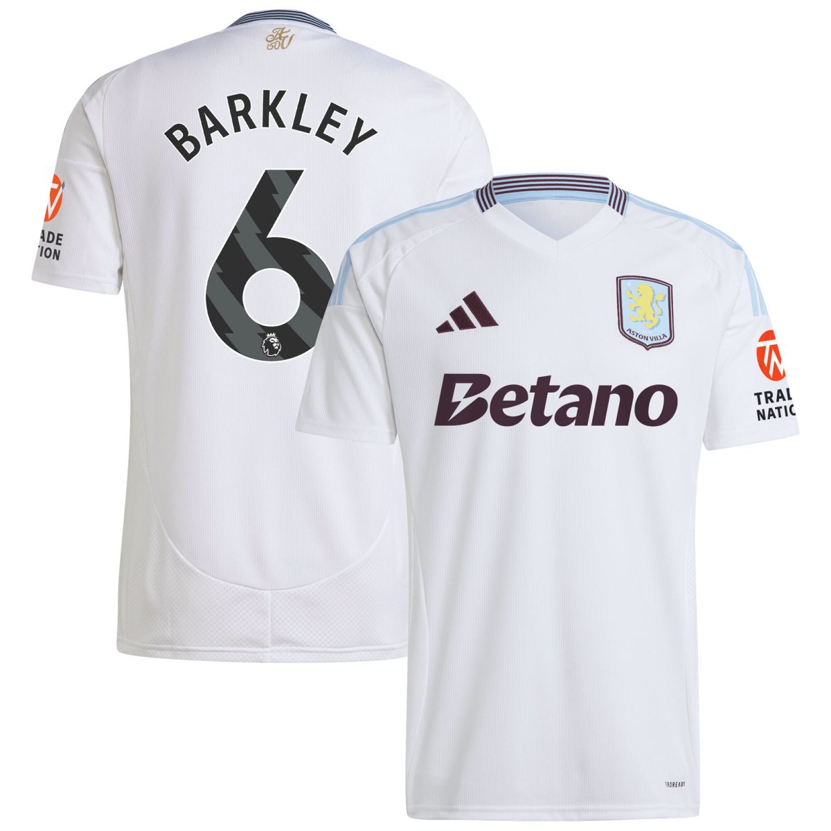 Aston Villa Jerseys - Official aston villa adidas away shirt 2024-25 with barkley 6 printing Collection for AVFC Fans