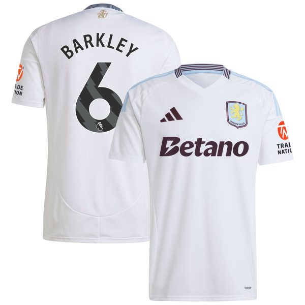 Aston Villa Jerseys - Official aston villa adidas away shirt 2024-25 with barkley 6 printing Collection for AVFC Fans