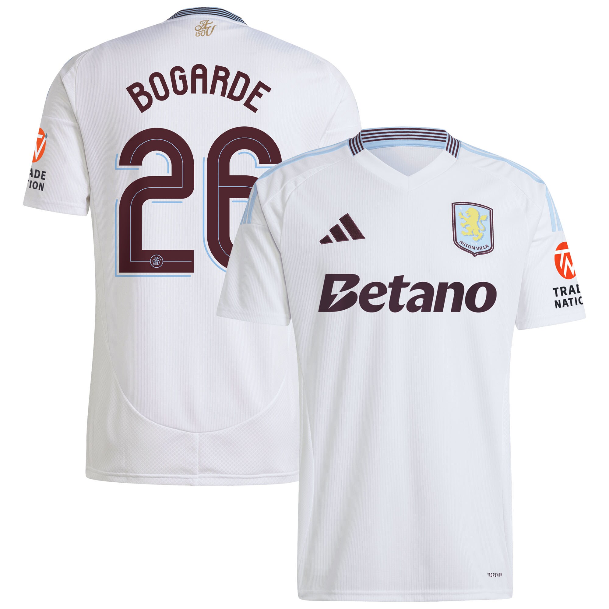 Aston Villa Jerseys - Official aston villa adidas away shirt 2024-25 with bogarde 26 cup printing Collection for AVFC Fans