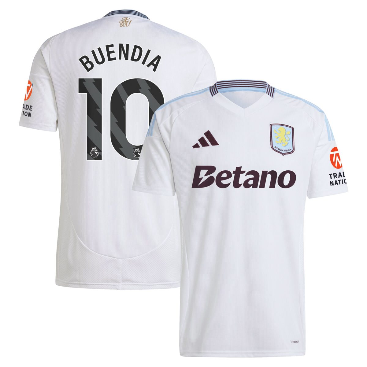 Aston Villa Jerseys - Official aston villa adidas away shirt 2024-25 with buendia 10 printing Collection for AVFC Fans