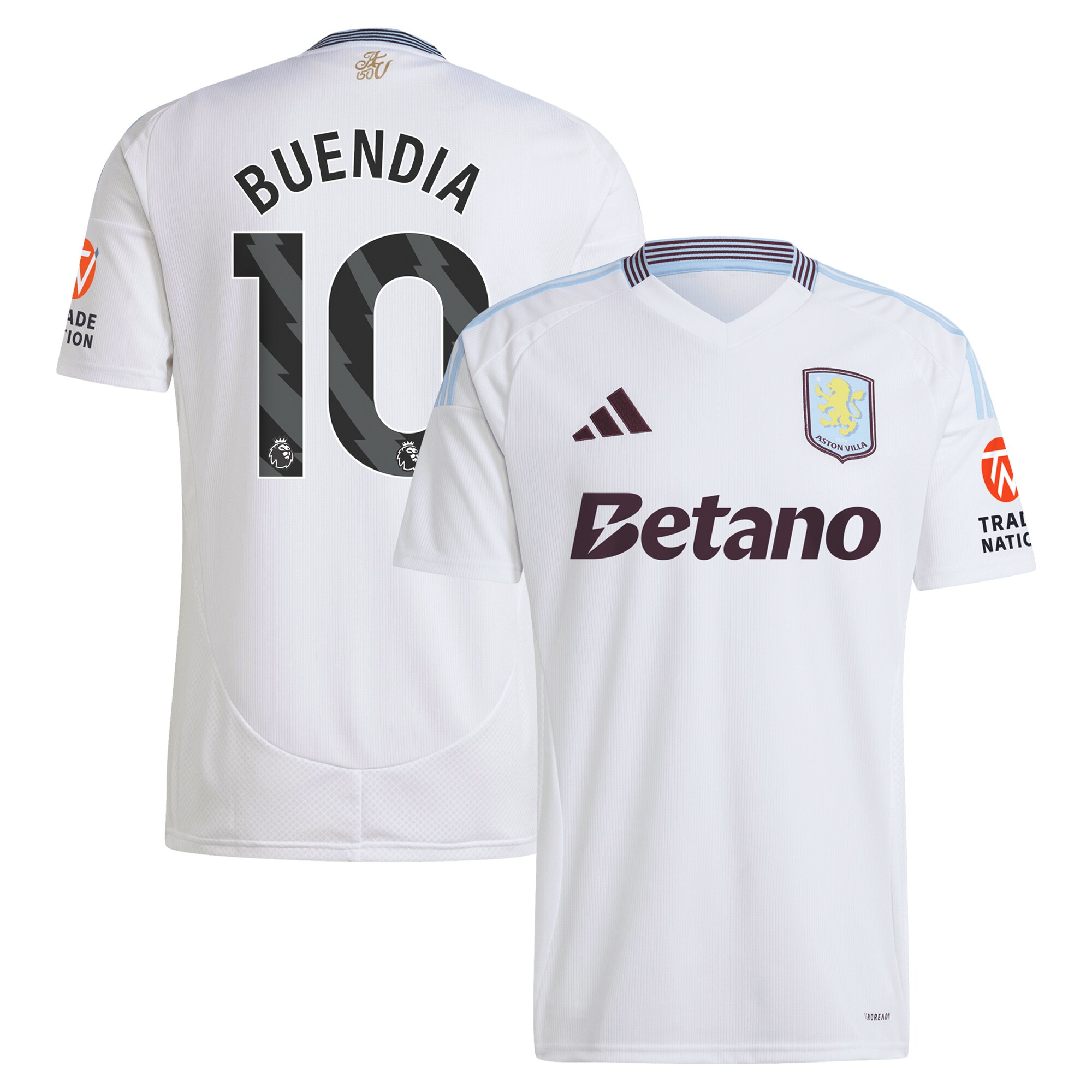 Aston Villa Jerseys - Official aston villa adidas away shirt 2024-25 with buendia 10 printing Collection for AVFC Fans