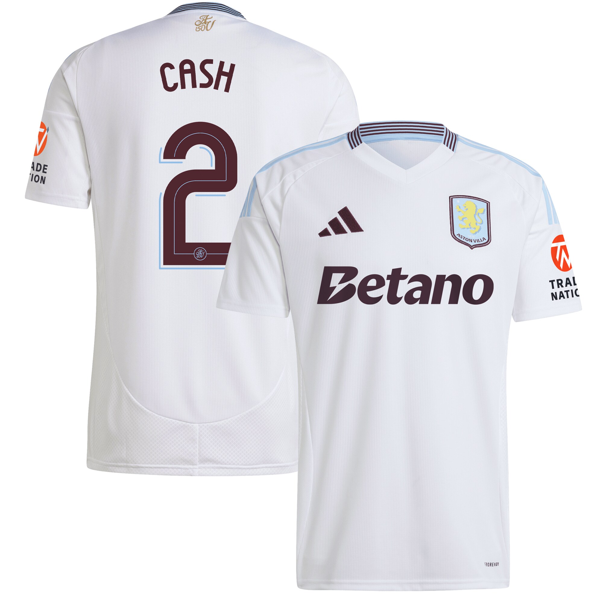 Aston Villa Jerseys - Official aston villa adidas away shirt 2024-25 with cash 2 cup printing Collection for AVFC Fans