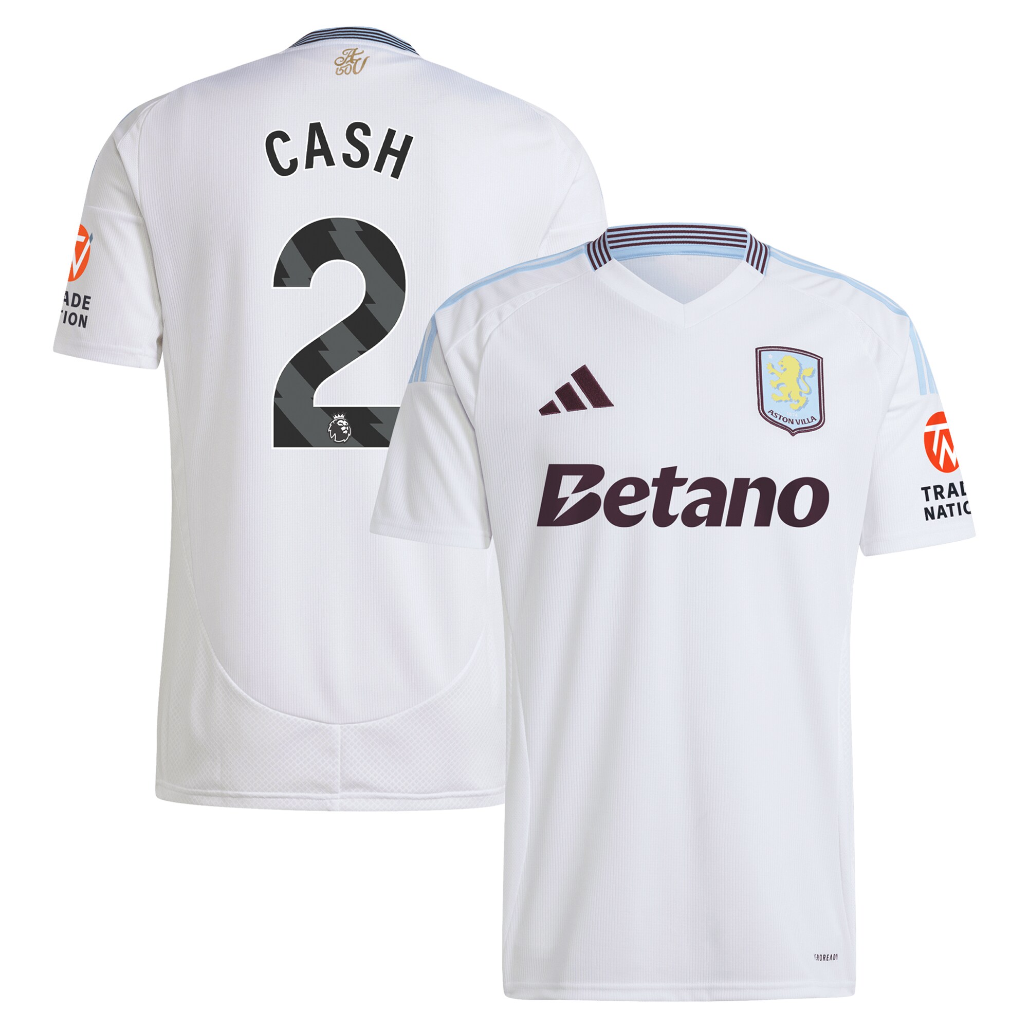 Aston Villa Jerseys - Official aston villa adidas away shirt 2024-25 with cash 2 printing Collection for AVFC Fans