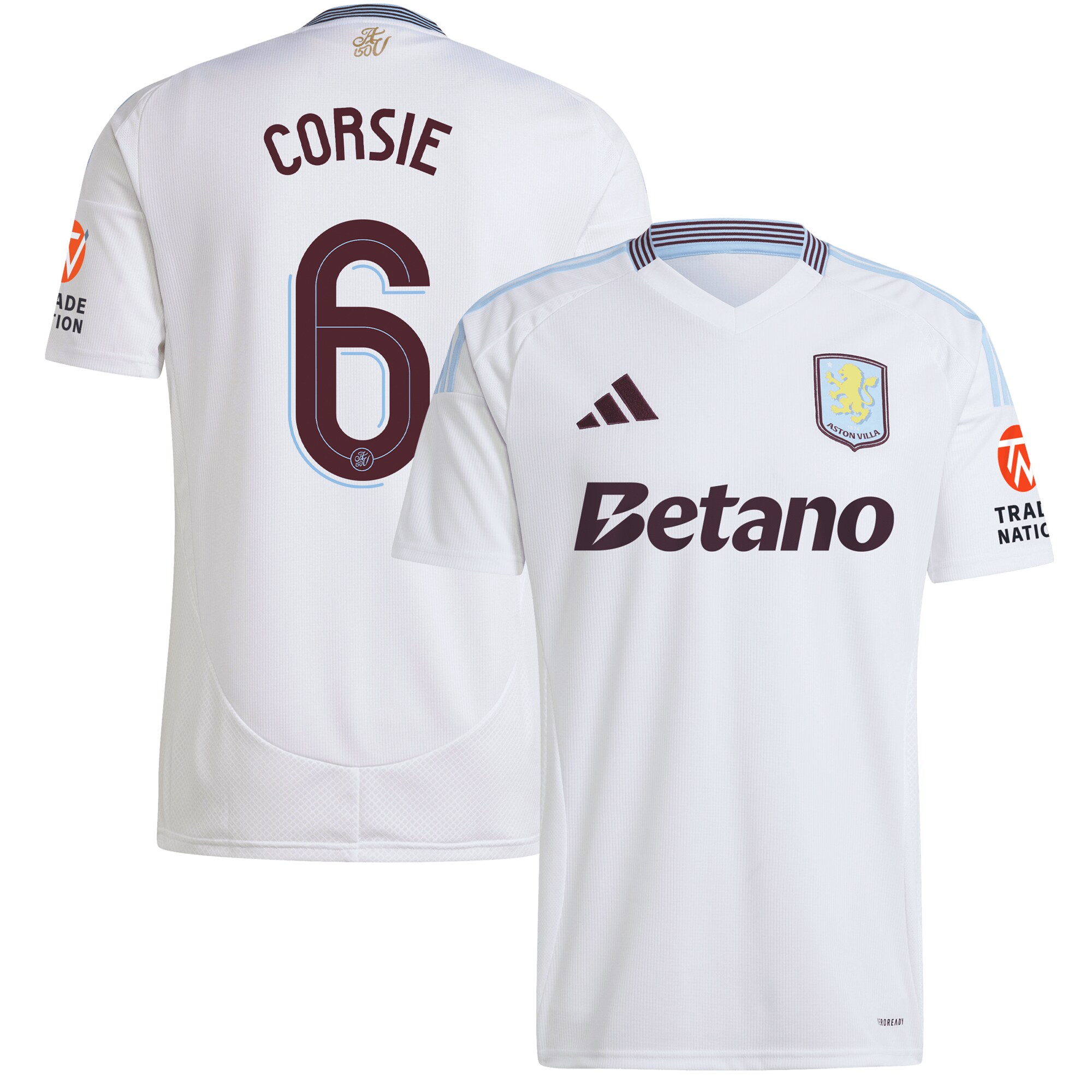 Aston Villa Jerseys - Official aston villa adidas away shirt 2024-25 with corsie 6 cup printing Collection for AVFC Fans