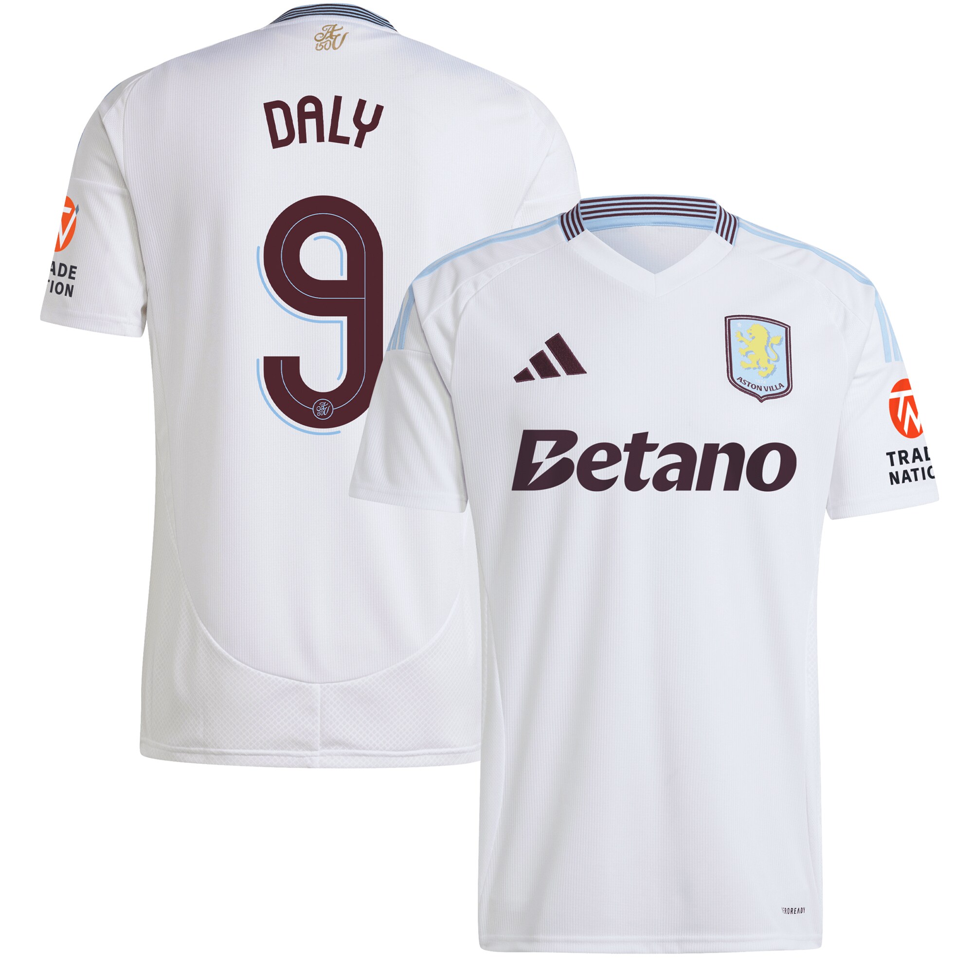 Aston Villa Jerseys - Official aston villa adidas away shirt 2024-25 with daly 9 cup printing Collection for AVFC Fans