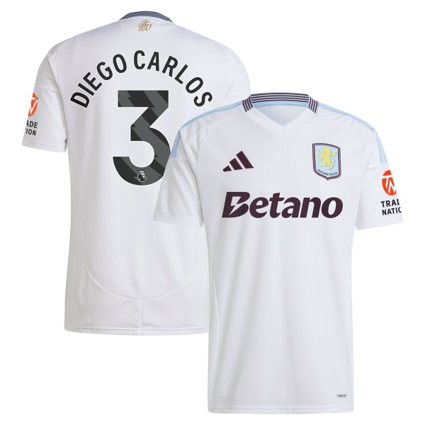 Aston Villa Jerseys - Official aston villa adidas away shirt 2024-25 with diego carlos 3 printing Collection for AVFC Fans
