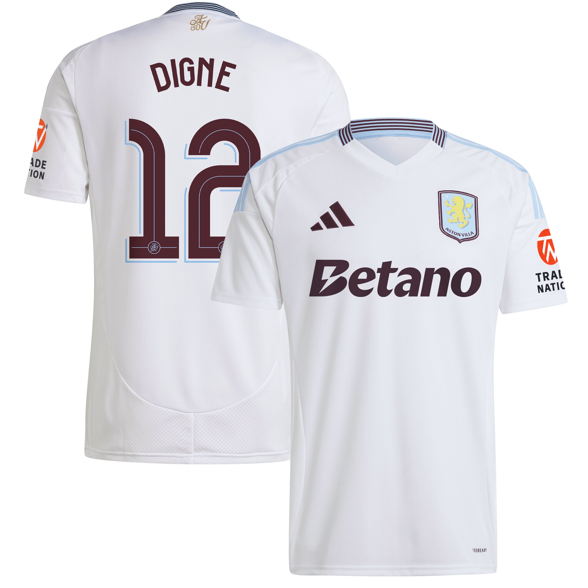 Aston Villa Jerseys - Official aston villa adidas away shirt 2024-25 with digne 12 cup printing Collection for AVFC Fans