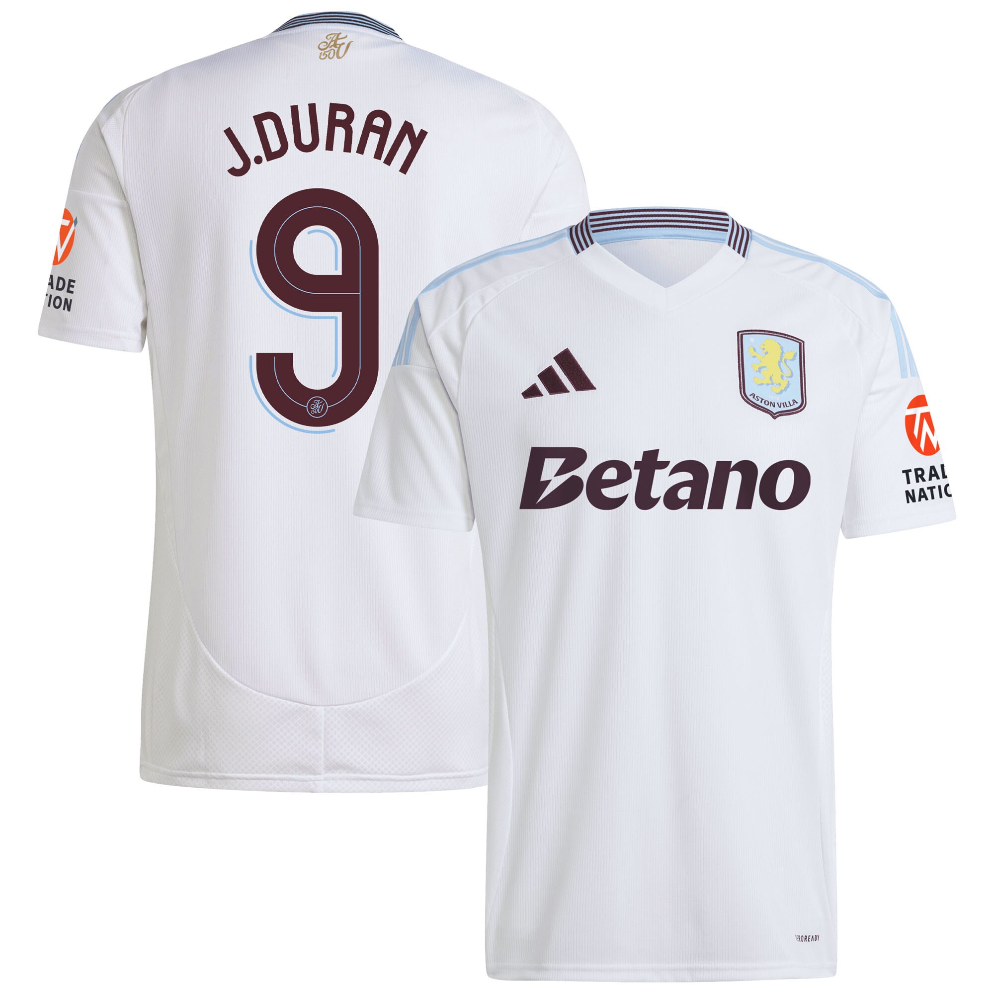 Aston Villa Jerseys - Official aston villa adidas away shirt 2024-25 with duran 9 cup printing Collection for AVFC Fans