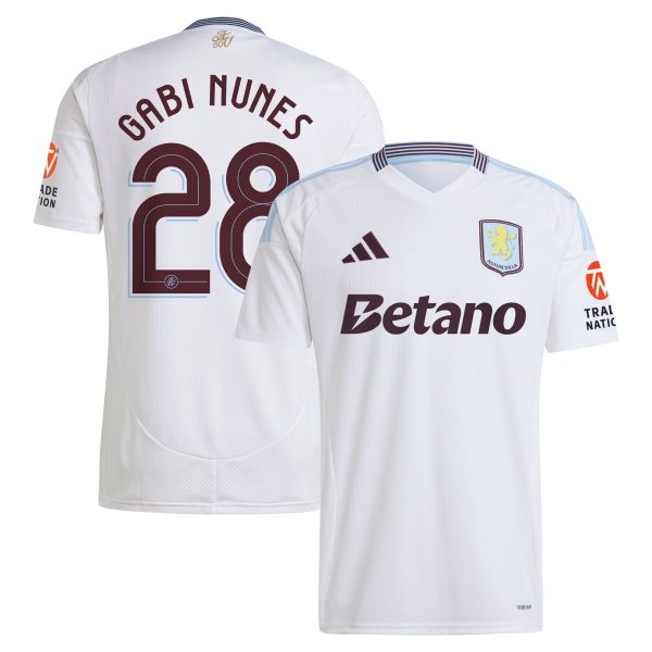 Aston Villa Jerseys - Official aston villa adidas away shirt 2024-25 with gabi nunes 28 cup printing Collection for AVFC Fans