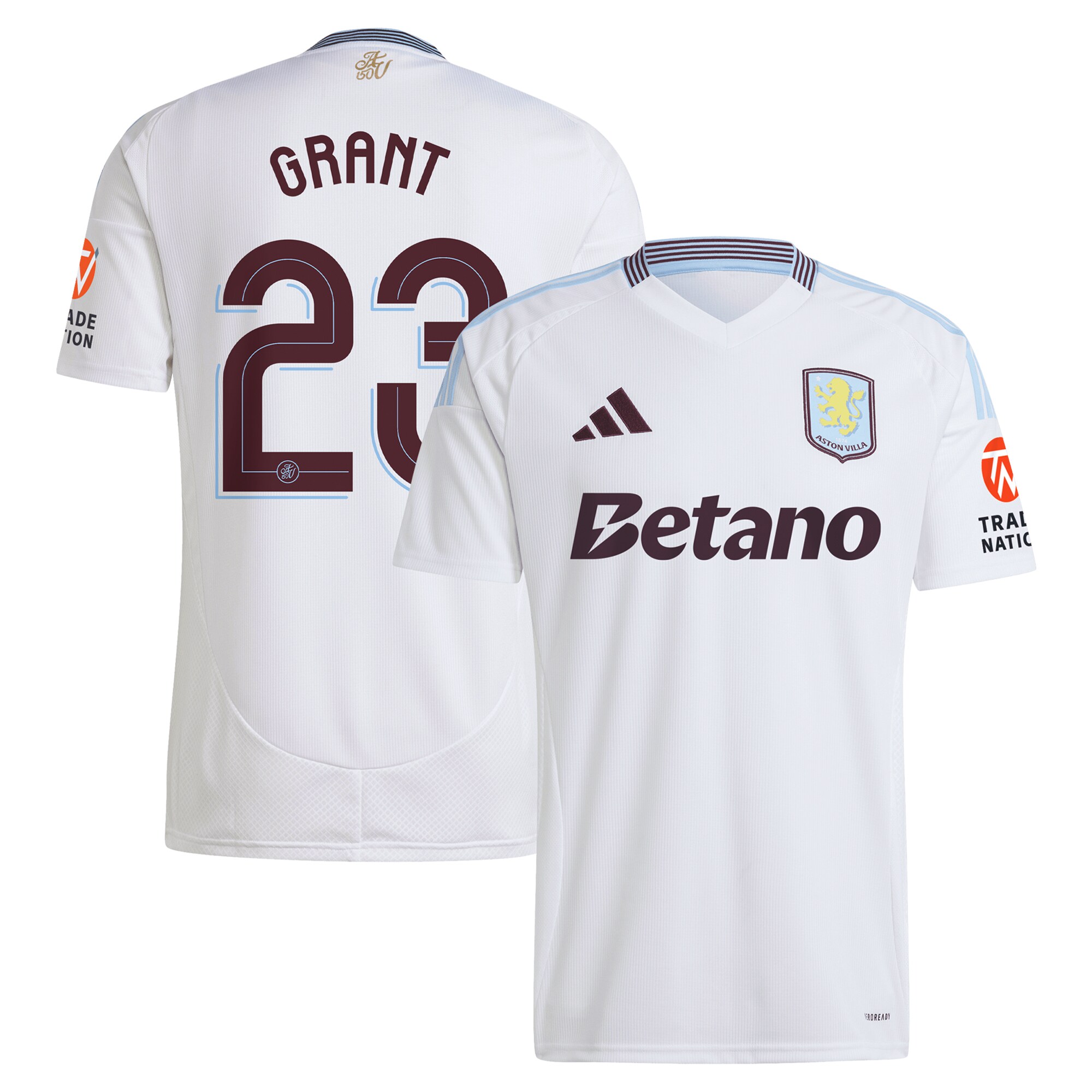 Aston Villa Jerseys - Official aston villa adidas away shirt 2024-25 with grant 23 cup printing Collection for AVFC Fans