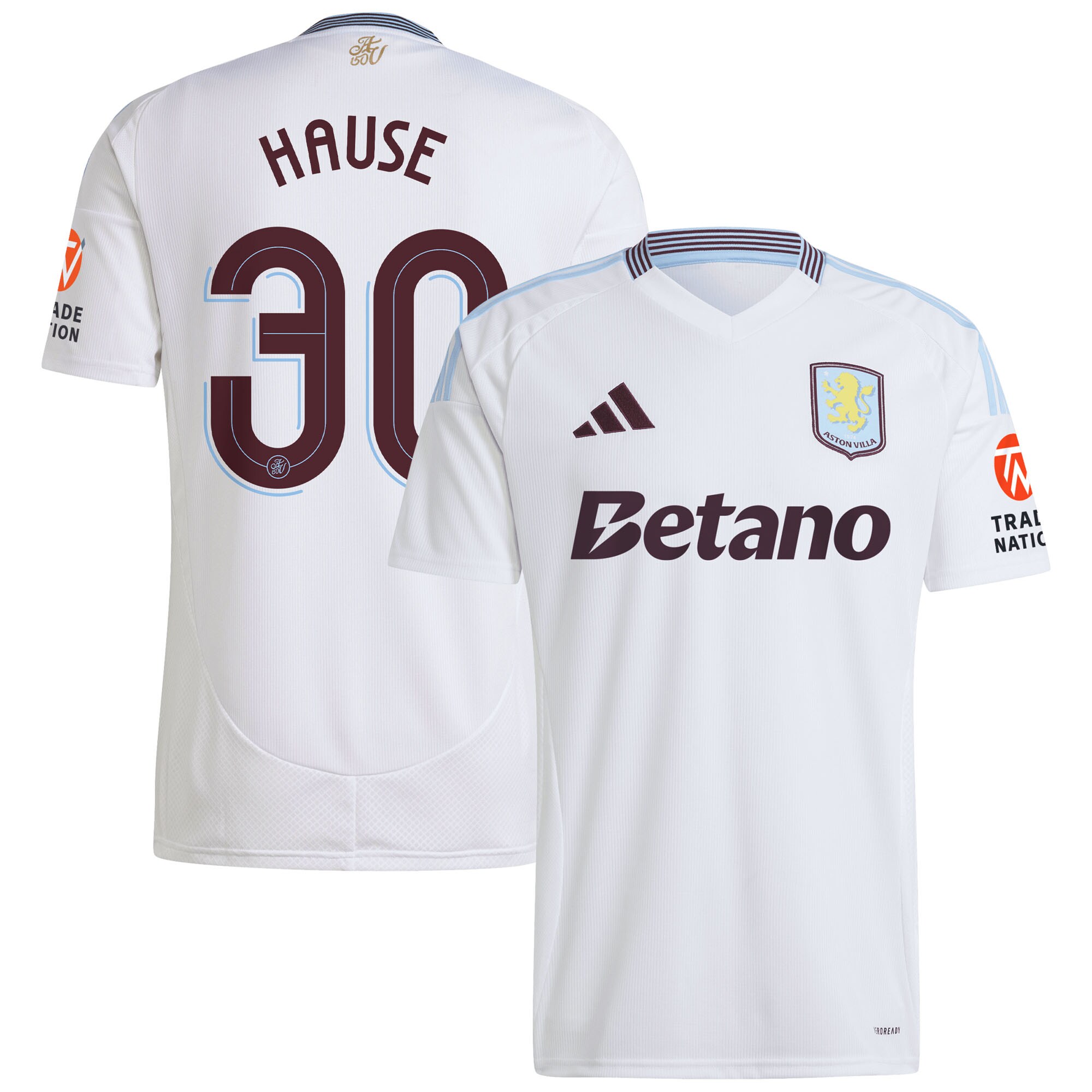 Aston Villa Jerseys - Official aston villa adidas away shirt 2024-25 with hause 30 cup printing Collection for AVFC Fans