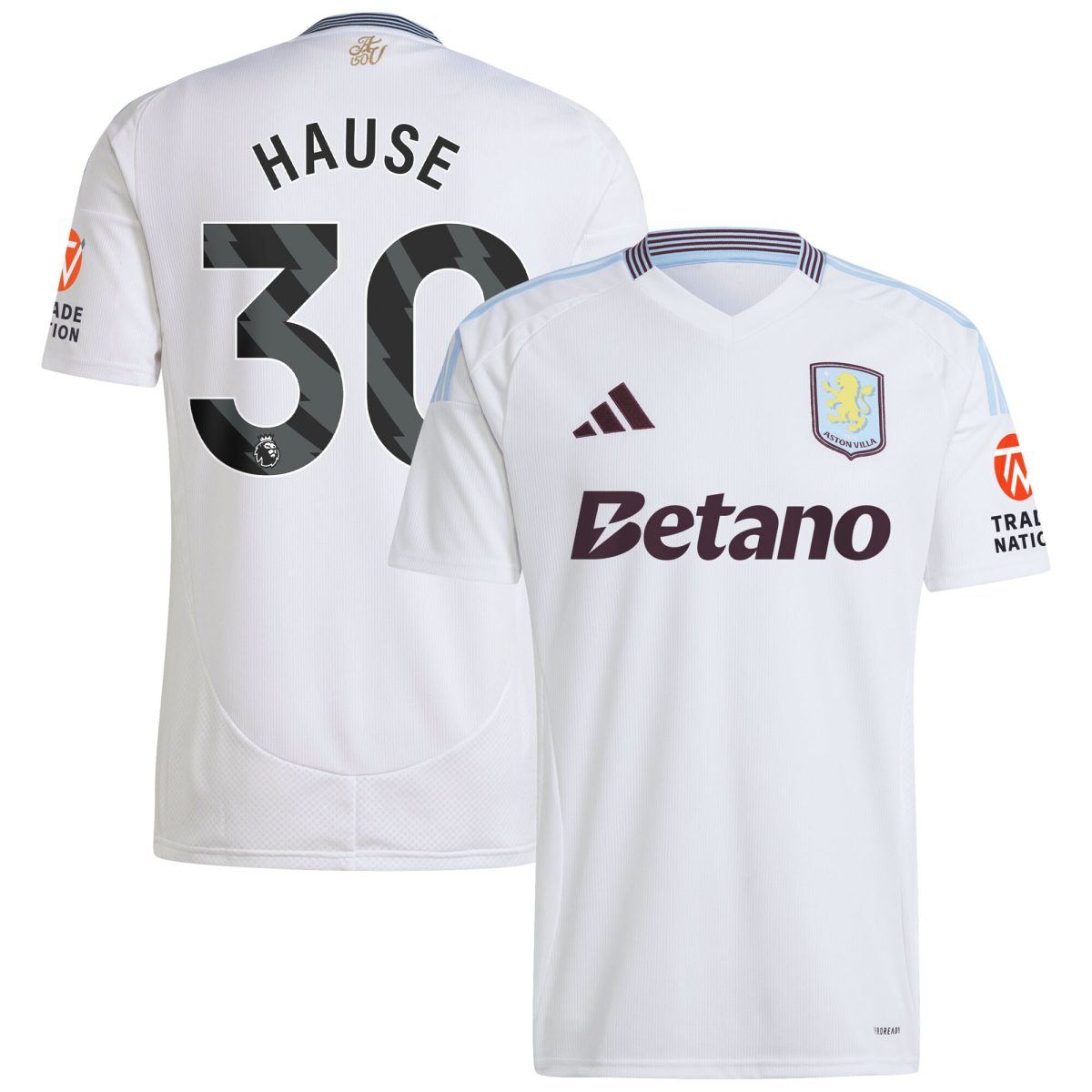 Aston Villa Jerseys - Official aston villa adidas away shirt 2024-25 with hause 30 printing Collection for AVFC Fans