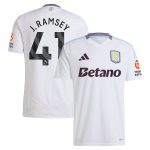 Aston Villa Jerseys - Official aston villa adidas away shirt 2024-25 with j. ramsey 41 printing Collection for AVFC Fans