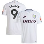 Aston Villa Jerseys - Official aston villa adidas away shirt 2024-25 with j.duran 9 printing Collection for AVFC Fans