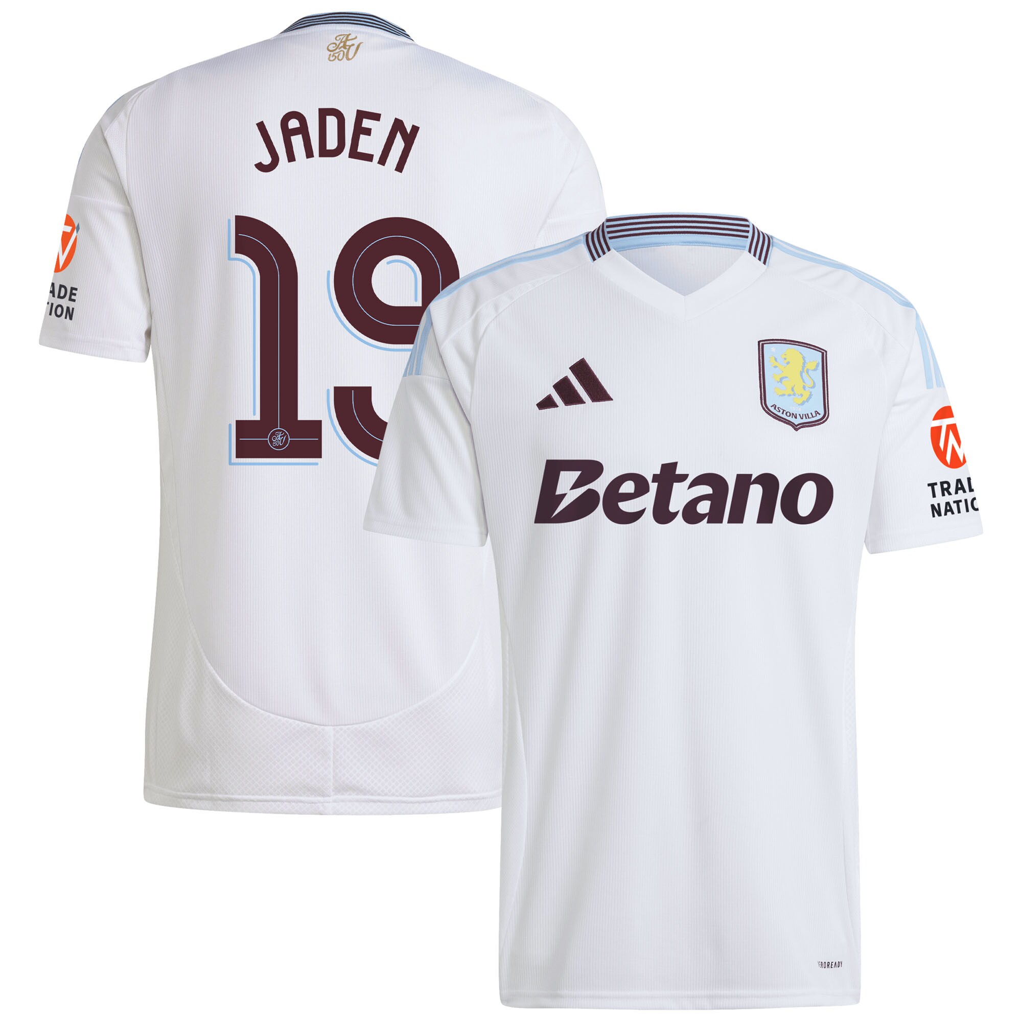 Aston Villa Jerseys - Official aston villa adidas away shirt 2024-25 with jaden 19 cup printing Collection for AVFC Fans