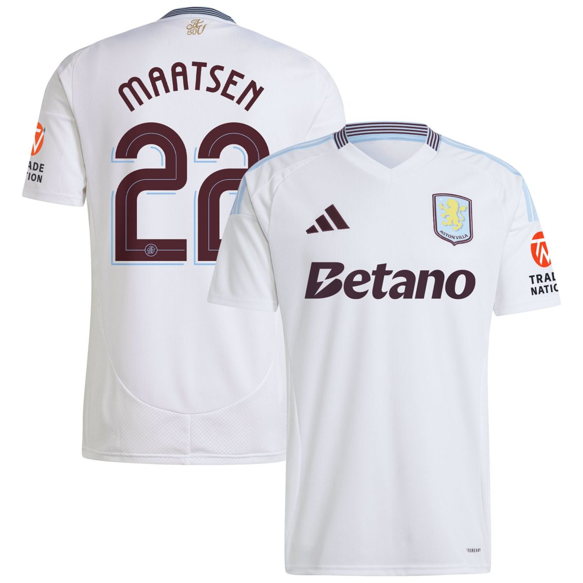 Aston Villa Jerseys - Official aston villa adidas away shirt 2024-25 with maatsen 22 cup printing Collection for AVFC Fans