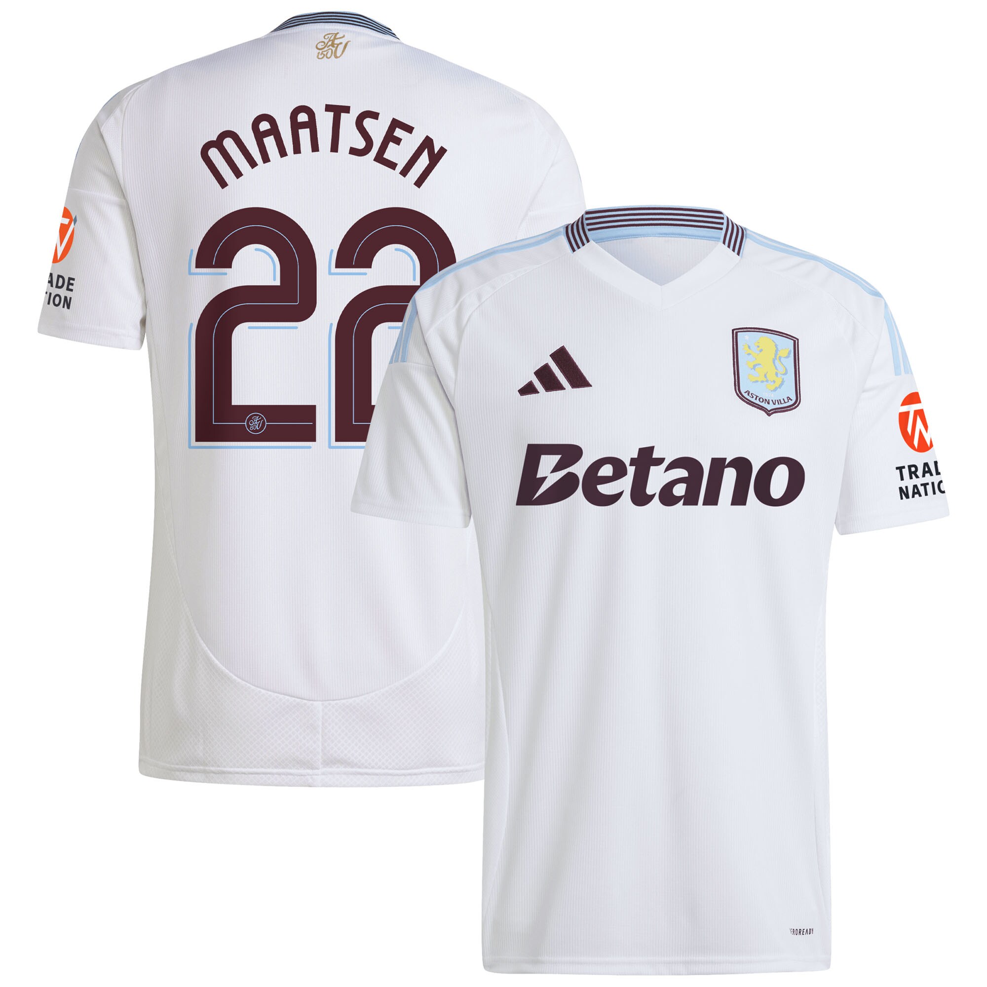Aston Villa Jerseys - Official aston villa adidas away shirt 2024-25 with maatsen 22 cup printing Collection for AVFC Fans