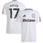 Aston Villa Jerseys - Official aston villa adidas away shirt 2024-25 with malen 17 printing Collection for AVFC Fans