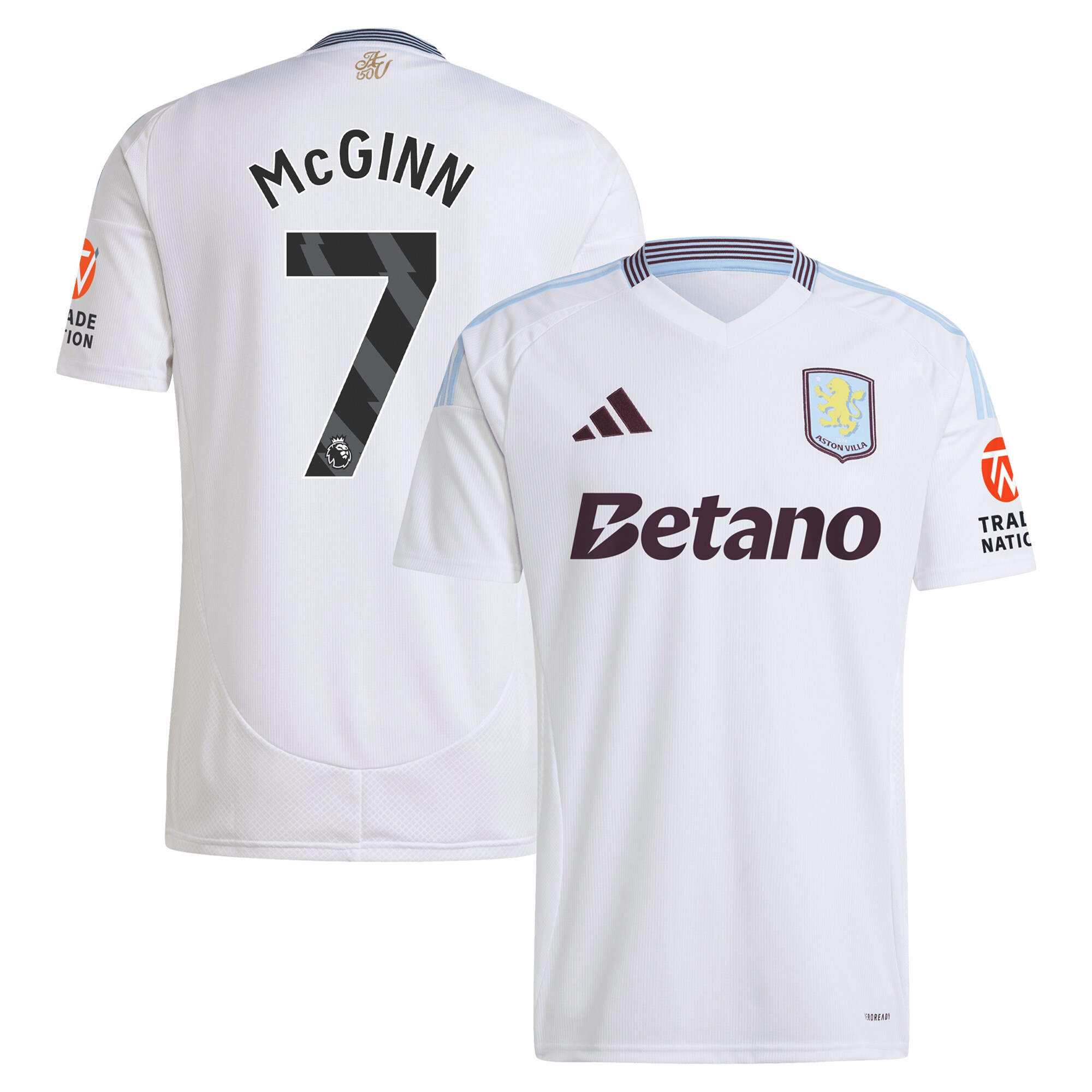 Aston Villa Jerseys - Official aston villa adidas away shirt 2024-25 with mcginn 7 printing Collection for AVFC Fans